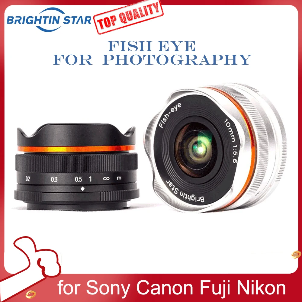

Brightin Star 10mm F5.6 Micro-single Ultra-wide-angle Landscape S tarry Sky Fixed-focus Lens for E/FX/M43/EFM/Z Nikon Sony Canon
