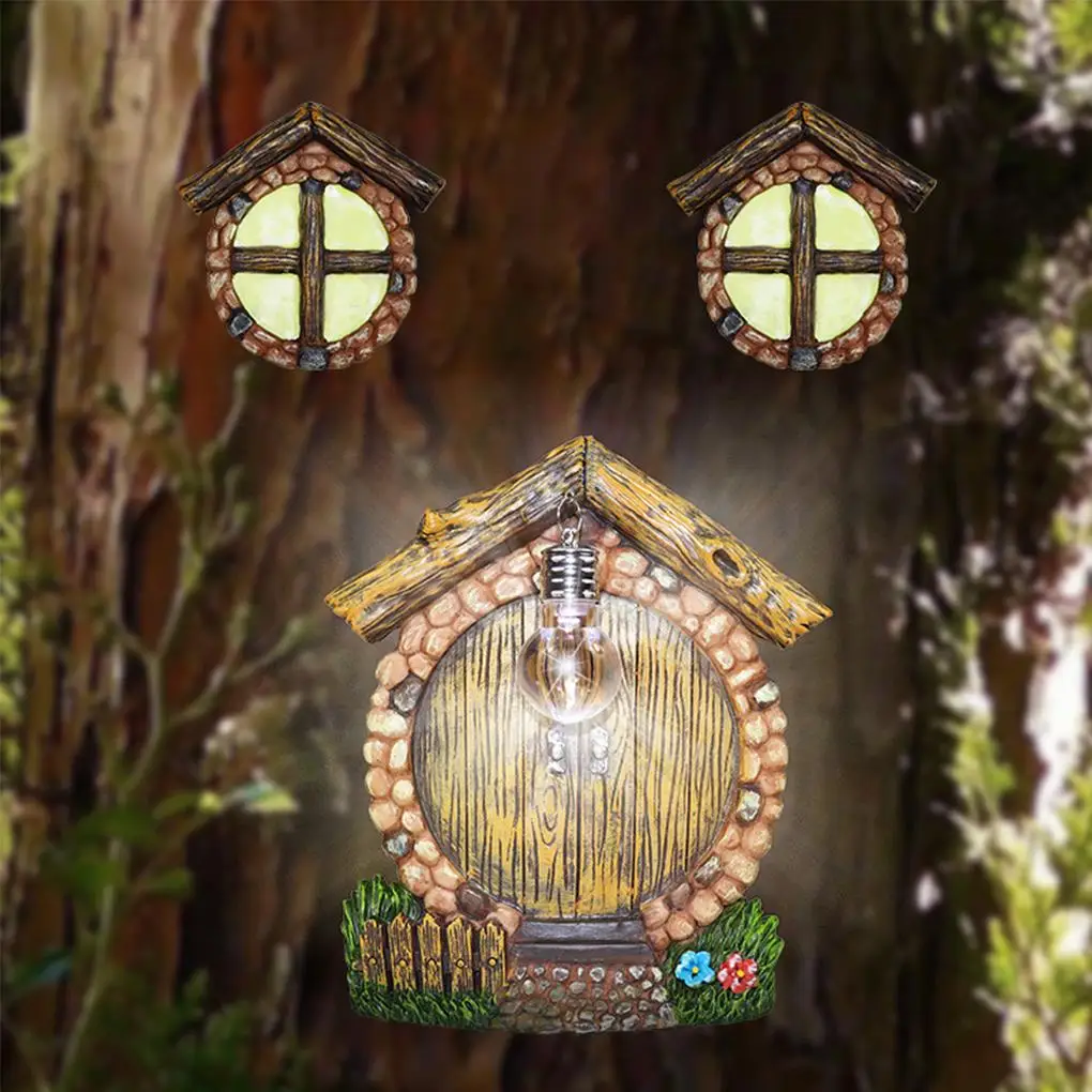 

Garden Tree Decoration Chandelier Pendant Miniature Fairy Tale Elf Dwarf Home Door And Window Art Tree Lighting Outdoor Art