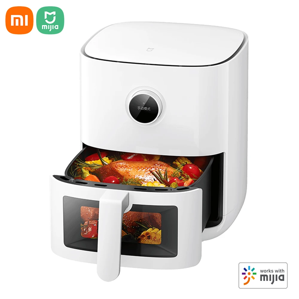 

Смарт-Фритюрница Xiaomi Mijia Pro 4 л, для горячей печи, антипригарное покрытие, интеллектуальное назначение, OLED экран, без масла, для жарки