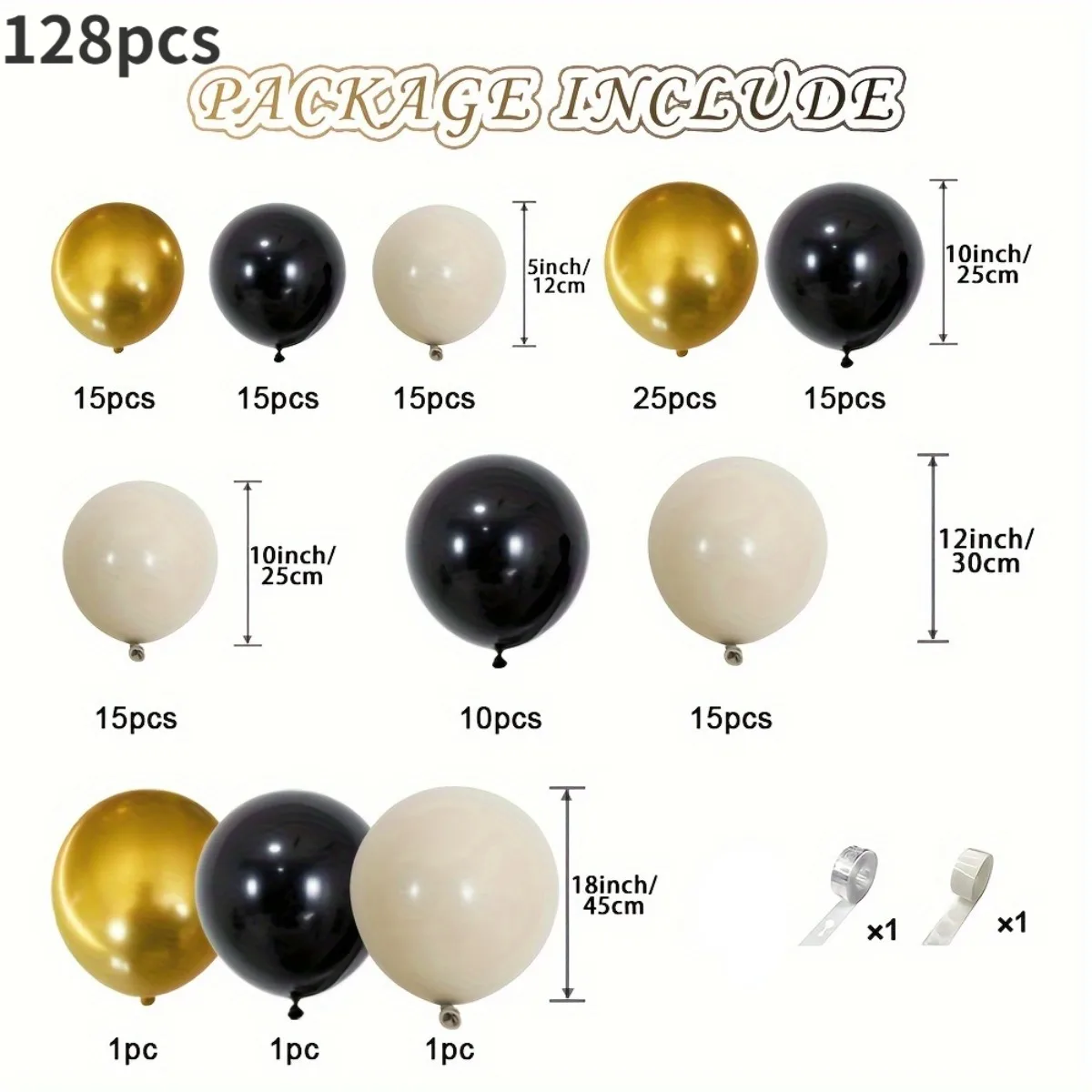 Набор Воздушных Шаров Из 128 Предметов Для Свадьбы Дня Рождения Юбилея