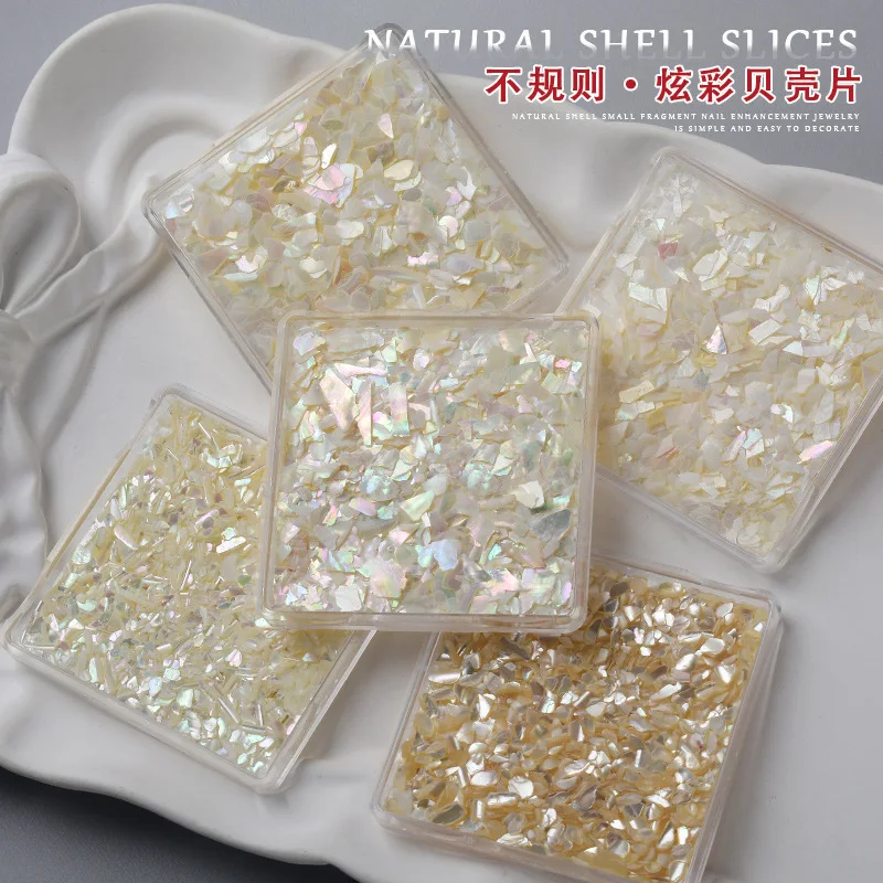 

Small Size Ultra Thin Shell Abalone Chips Trregular Nail Stone For Nails Art Part Decorations