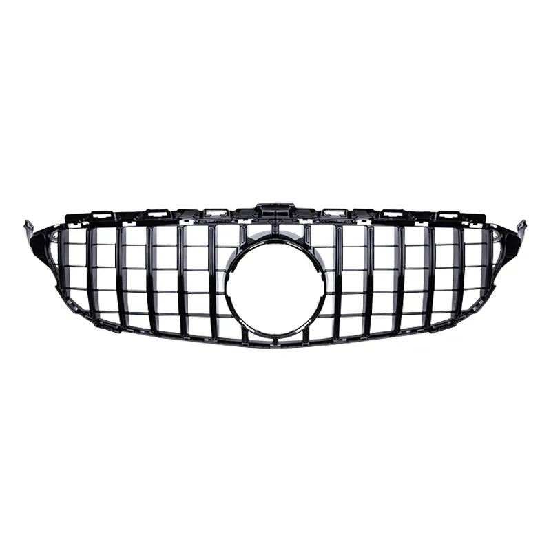 Решетка для переднего бампера решетка Mercedes Bens C Class W205 GT серебристая/глянцевая