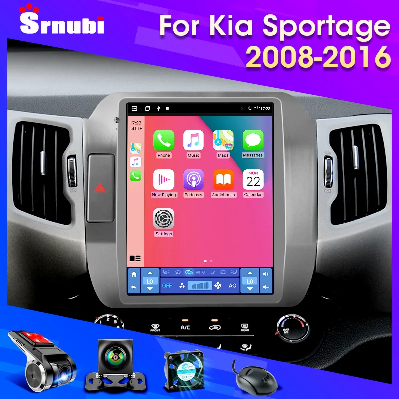 $84.21 For Kia Sportage 3 SL 2008-2016 Tesla Style Android Car Radio Multimedia Video 2Din Navigation Carplay Head Unit Stereo Speakers