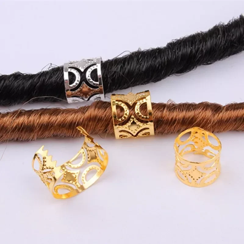 

Pcs Gold Silver Dreadlocks Beads Colorful Hair Bead Dreadlock Bride Hair Rings Decor Braiding Hairpins Braiders Wholesale