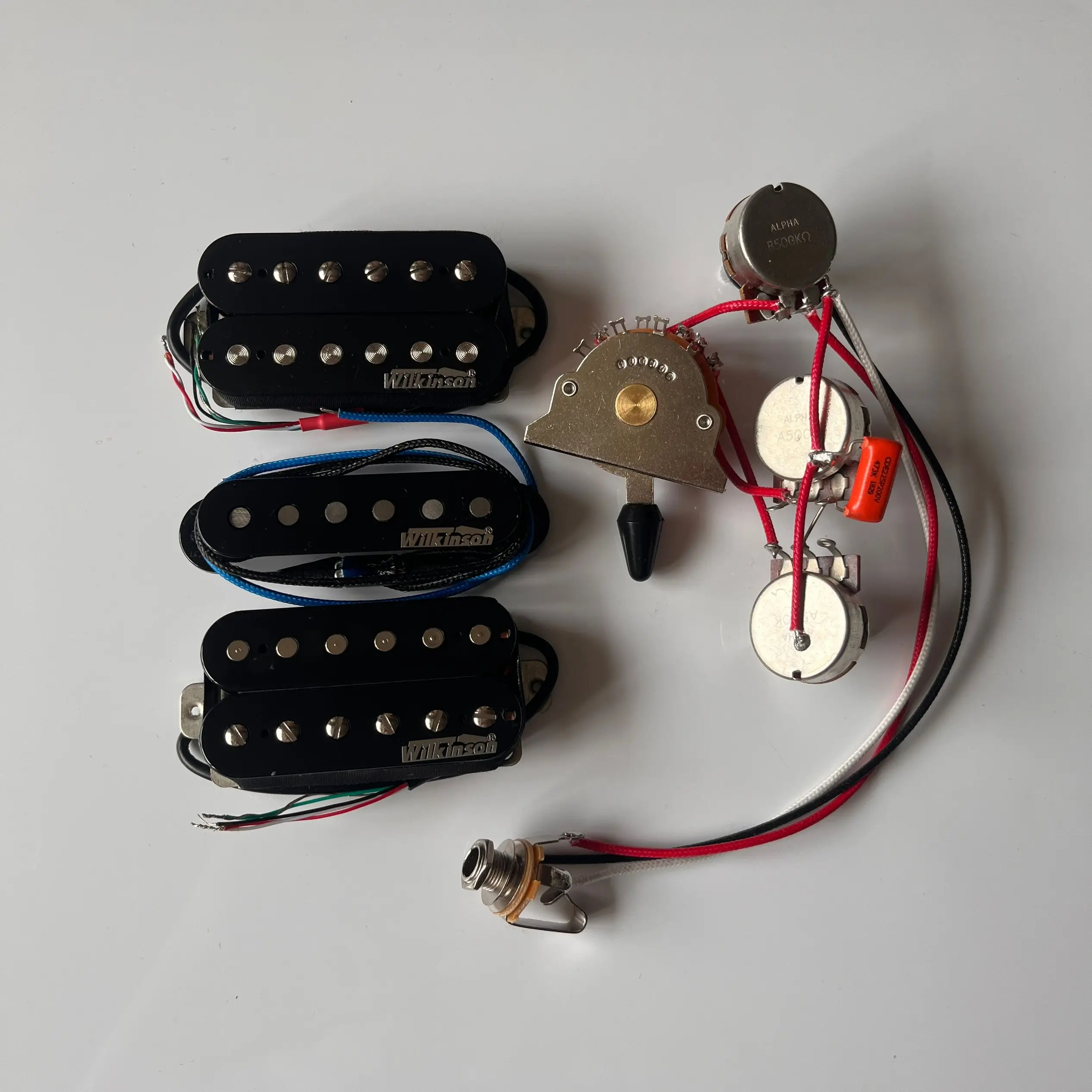 Чёрный HSH Alnico V Humbucker звукосниматели WHHBN WVSM WHHBB 4C с 5-ходовым переключателем жгут