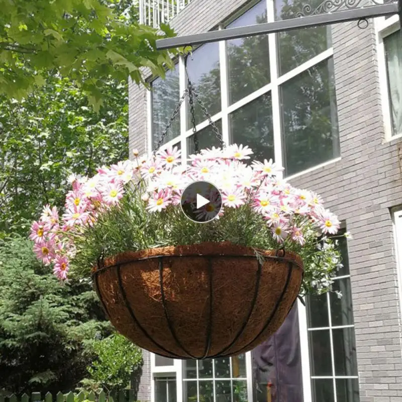 

Easy To Install Balcony Decoration Hand Made Home Decoration Quickly Without Tool Durable Material Metal Hanging Basket Ornament