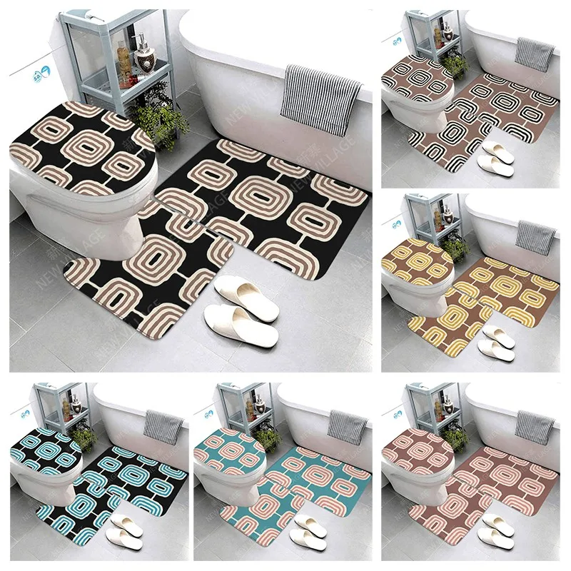 

Нескользящий коврик для ванной комнаты, маленький коврик для душа, декоративный Впитывающий Коврик для ног, вход в ванну, коврик для туалета...