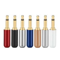 3 5 mm 18 2 poles mono headphone plug soldering audio jack male earphone repair wire connector gold plated copper 3 5 adapter