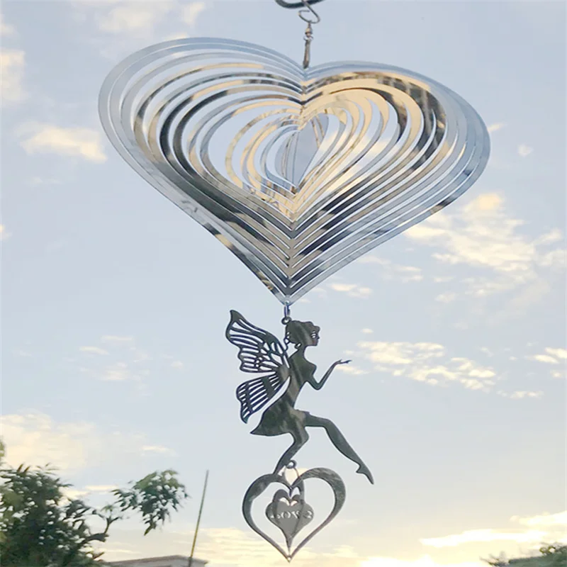 

Fairy Wind Spinner Garden Wind Chimes Hanging Decorations Outdoor Wedding Wind Bell Rustic Farm House Home Room Ornaments