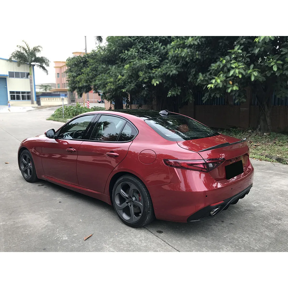 Задний спойлер багажника из углеродного волокна, крылья утки для Alfa Romeo Giulia 2015-2019, накладки на бампер, наклейка, Стайлинг автомобиля (art.: 3920cec2b980a) - 3920cec2b980a
