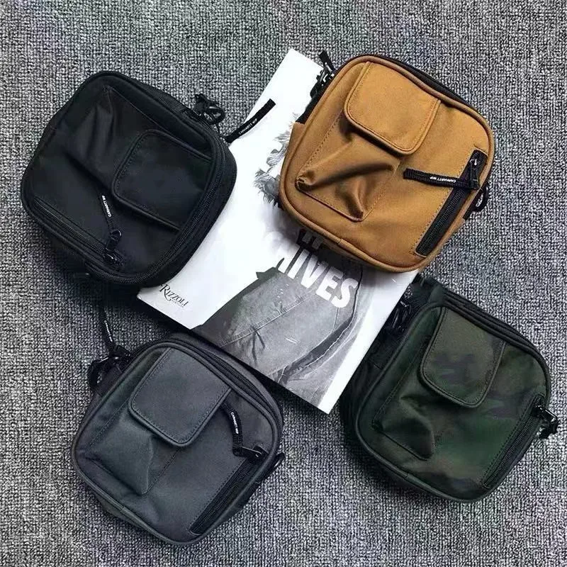 

Модная мужская сумка-мессенджер, Холщовая Сумка через плечо для сотового телефона, маленькая дорожная поясная сумка, повседневная нагрудна...