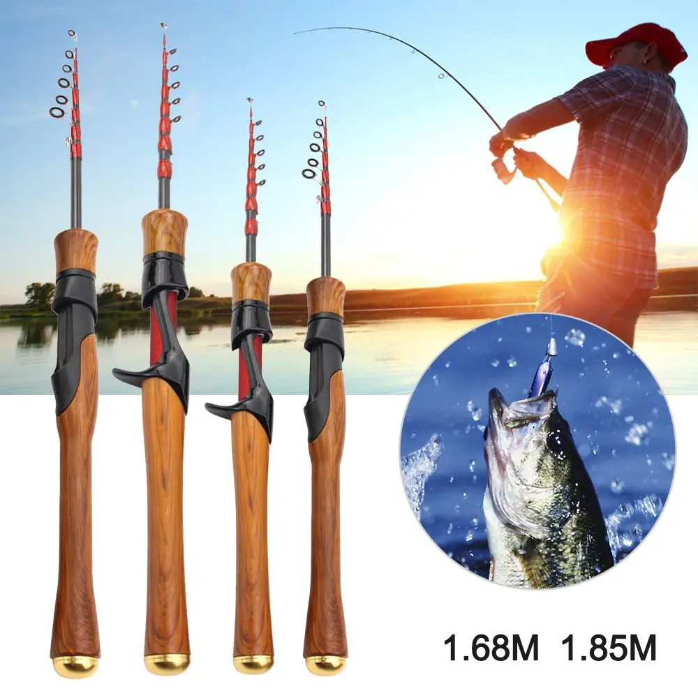 

SuperHard Travel Portable Ultralight Telescopic Fishing Rod Fishing Tackle Carp Feeder Stream Hand Pole