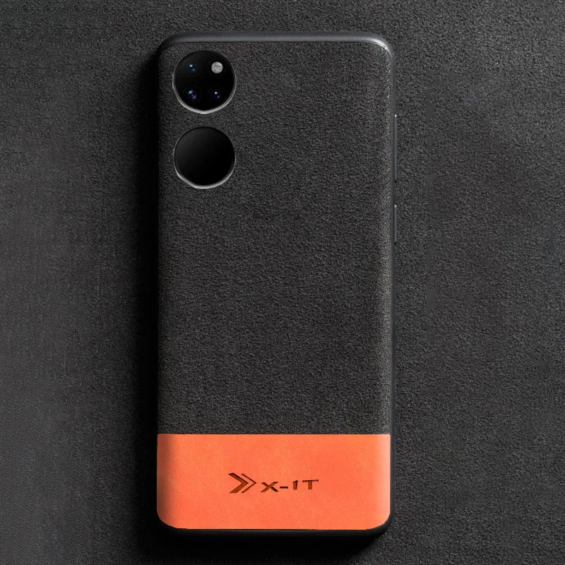 

Genuine Leather phone case For Huawei P50 Pro cowhide mobile phone bag P30 P20 Lite Internet celebrity back cover