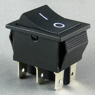 На Shanghai Wing Star ship switch KCD4 KCD2-22 16A 6 футов два черных 220 В