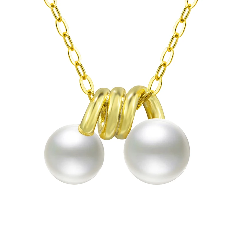 Red Bridge Pearl S925 Серебро Натуральный водный жемчуг Весенняя серия Ожерелье с