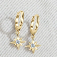 trendy 0 1ct d color vvs1 moissanite star clip earrings for women 925 sterling silver plated 18k gold moissanite earrings gift