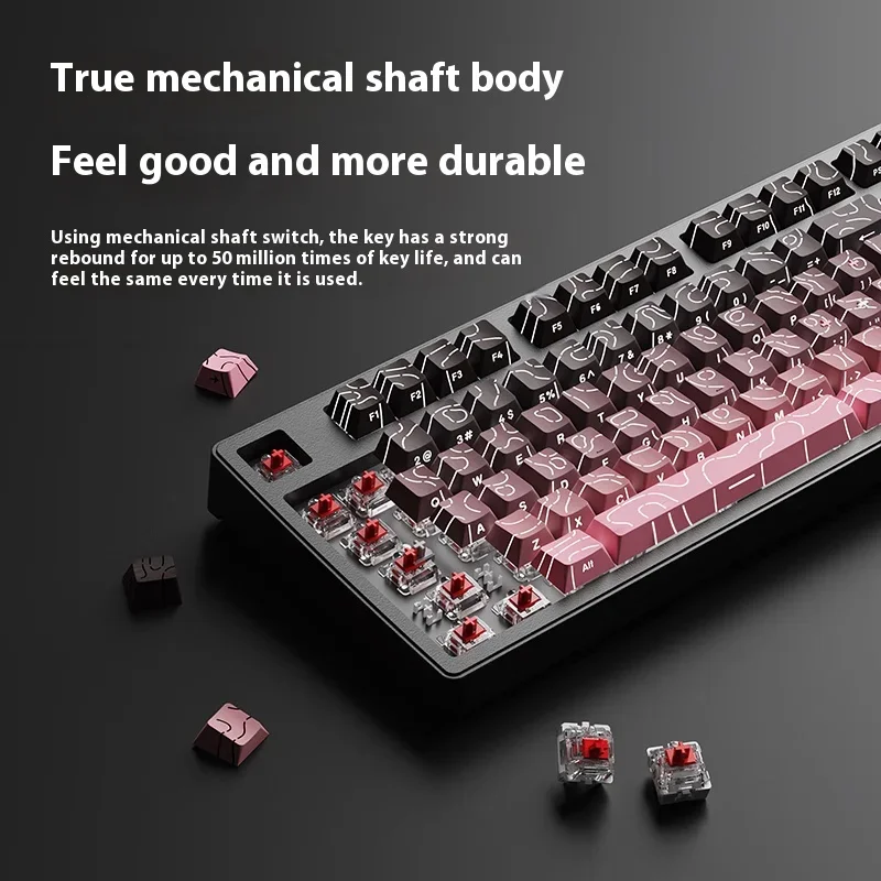 EWEADN MT87 Механическая клавиатура трехрежимная Bluetooth беспроводная проводная белая