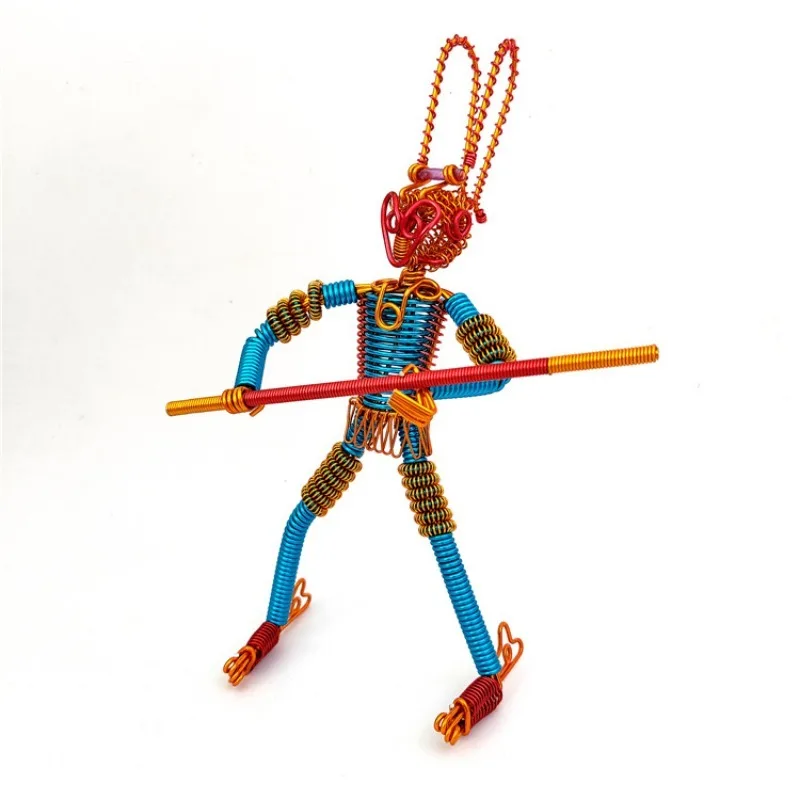 Мультяшная обезьяна в форме китайского ремесла ручной работы из металлической