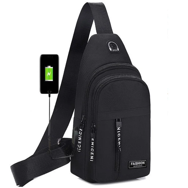 

Men's Chest Bags New Fashion Korean-Style Casual Sports Water-Proof Shoulder Crossbody Bags Cross Body Chest Bag for Men