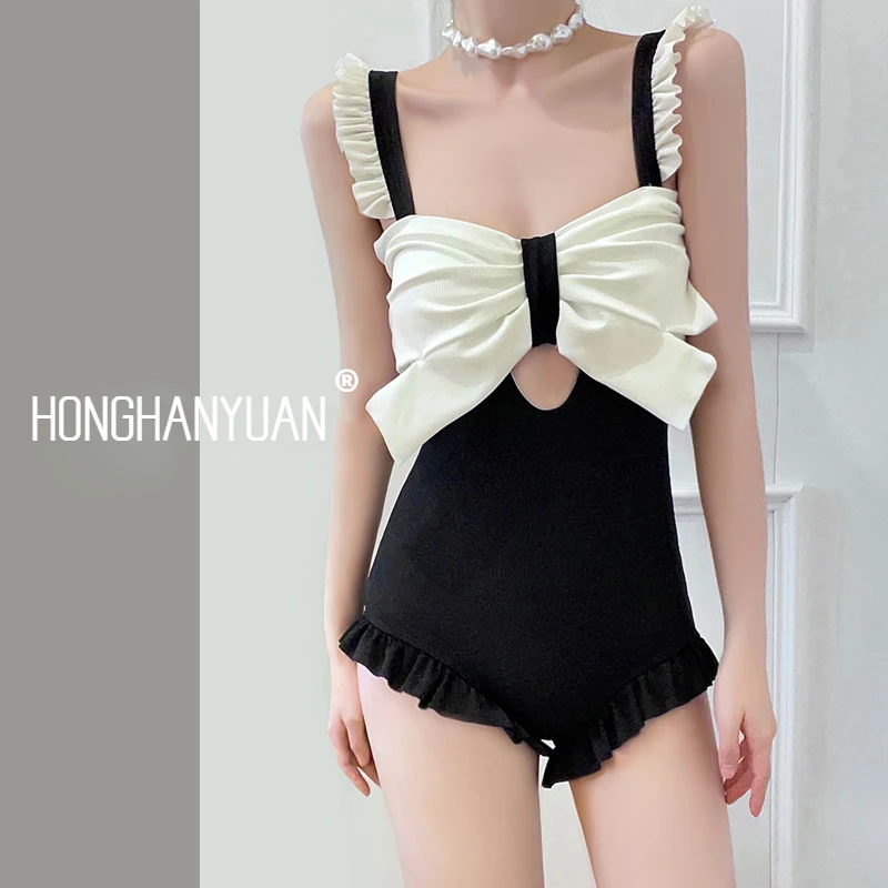 

HONGHANYUAN Woman Swimsuit Cut Out One Piece Swimsuit Halter High Waist Beachwear Monokini Push Up Swimsuit One Piece Swimwear