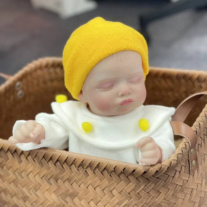 45 см Reborn Sleeping Rosalie Мягкие волосы с ручными корнями 3D кожа венами Коллекционная