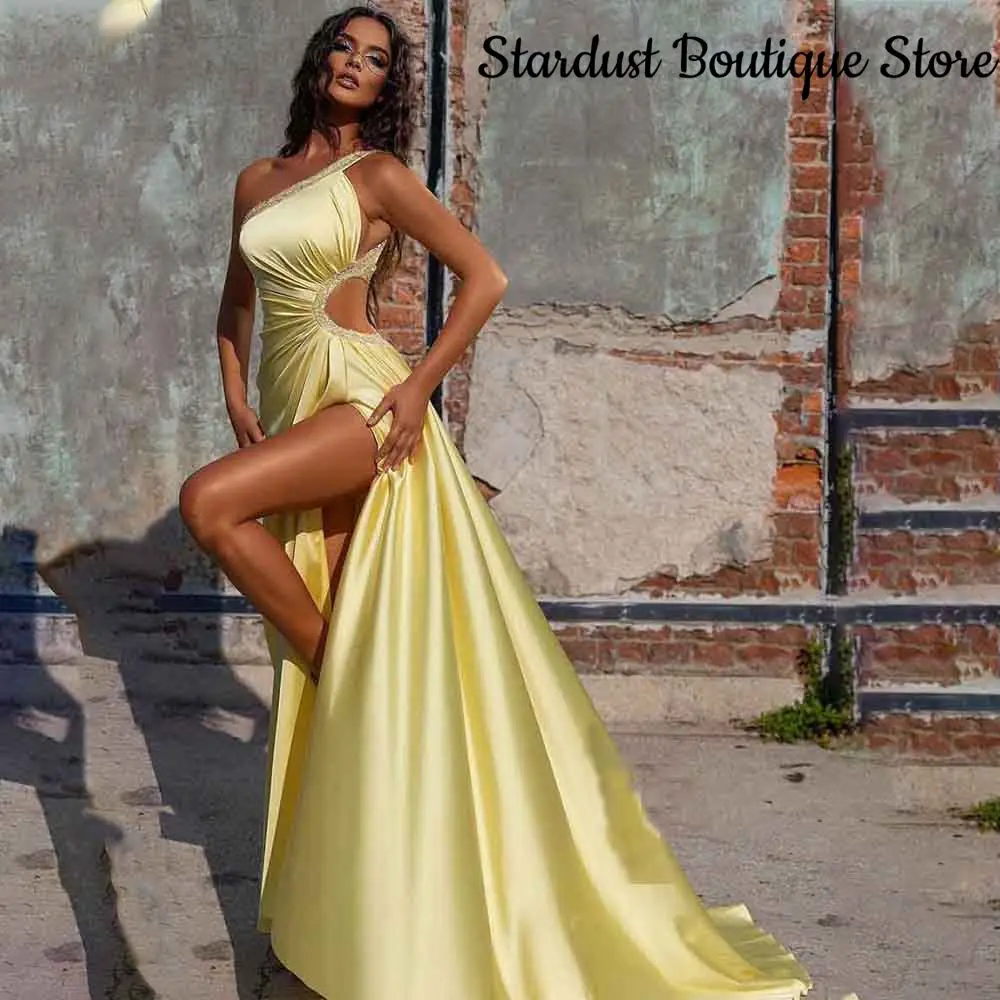 

Stardust Dresses For Prom Elegant Floor-Length Women's Sexy Dresses Off the Shoulder Cut-out Sleeveless Appliques Vestidos