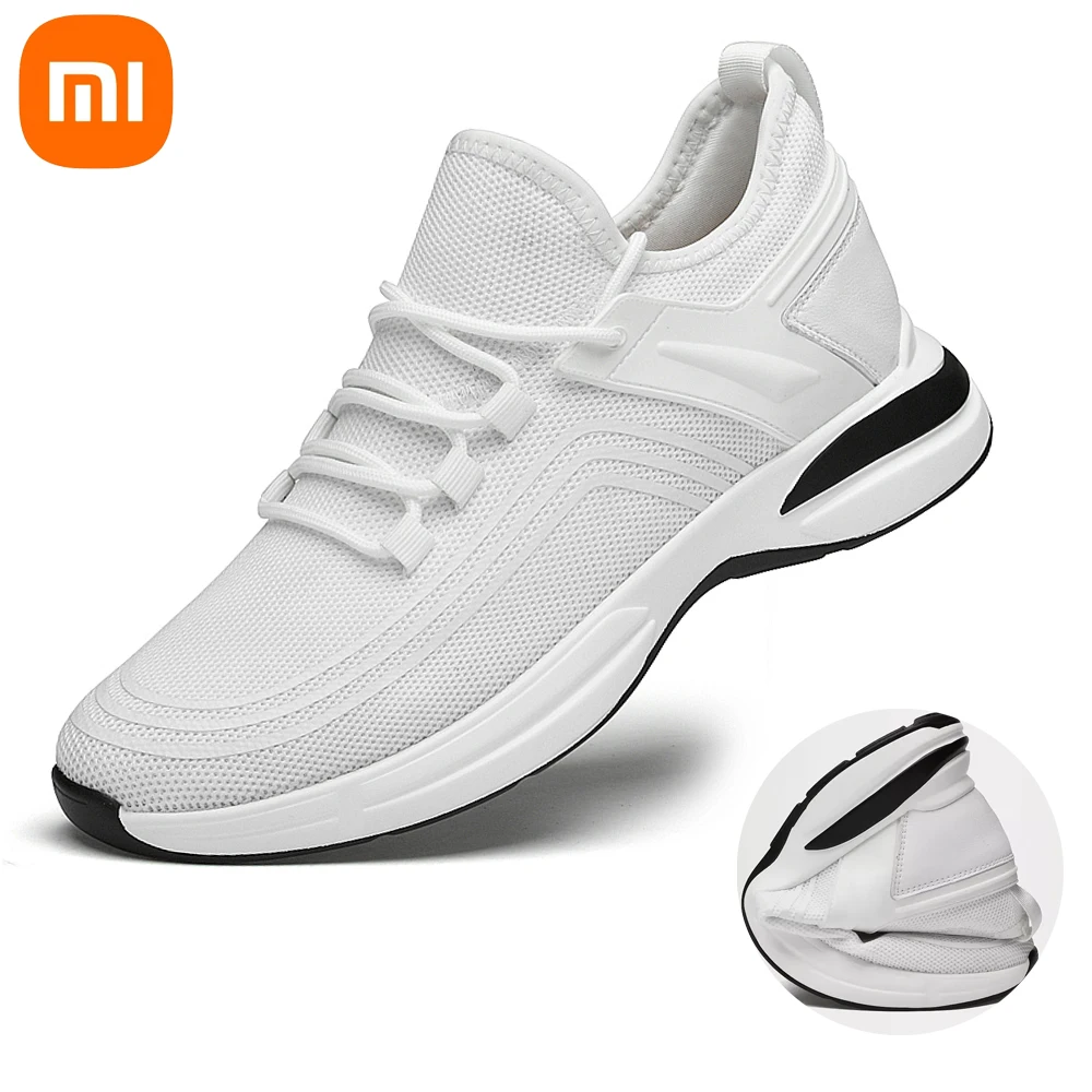 Xiaomi Men Sneakers Elevator Height Increasing Shoes Breathable Mesh Footwear Hard-Wearing Anti-Odor Light Running Shoe