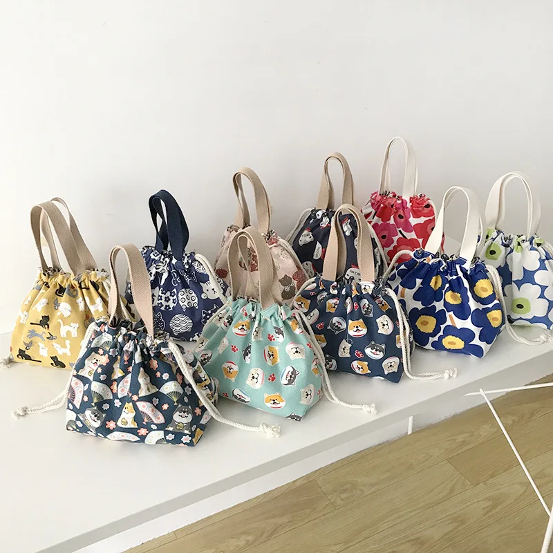 

Convenient drawstring Bento bag cute rice bag Bento bag students' lunch bag