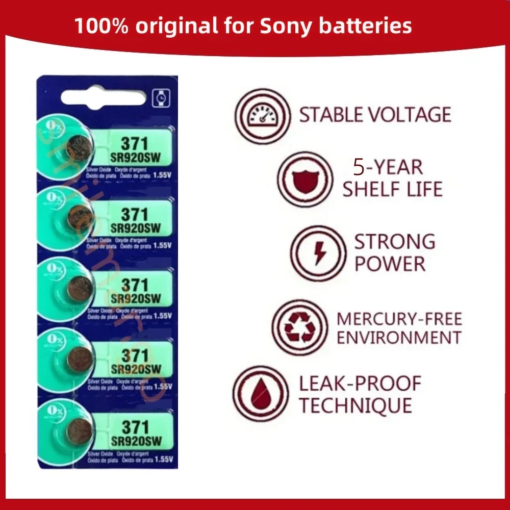 Фото Батарейки для часов и игрушек SONY AG6 371 SR920SW LR920 SR927 171 370 L921 LR69 SR920 №3