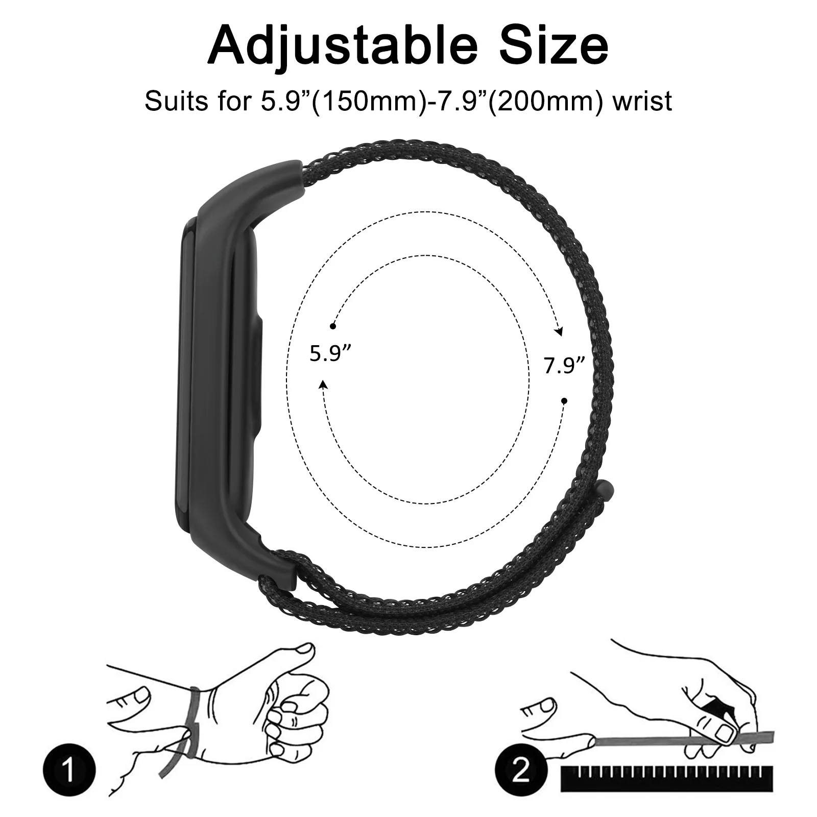 Bracelet for mi band 6 5 Strap Nylon Sport loop watch Belt pulsera correa Miband strap Wristband for xiaomi Mi band 4 3 Bracelet