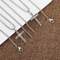 jade angel cross necklace fashion popular x new line pendant retro men and women can wear necklace