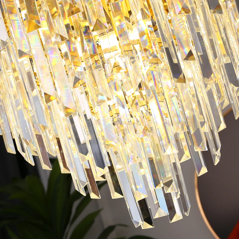 Вилла Крытая Гостиная Подвесное Освещение Современная Хрустальная Люстра Отели