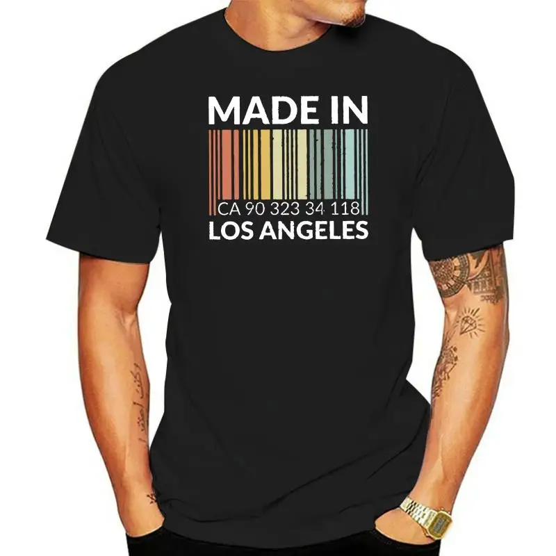 

Born Made In Los Angeles T Shirt Men Cotton Novelty T-Shirts Angeleno Pride Souvenir Resident Tees Short Sleeve Clothes Classic