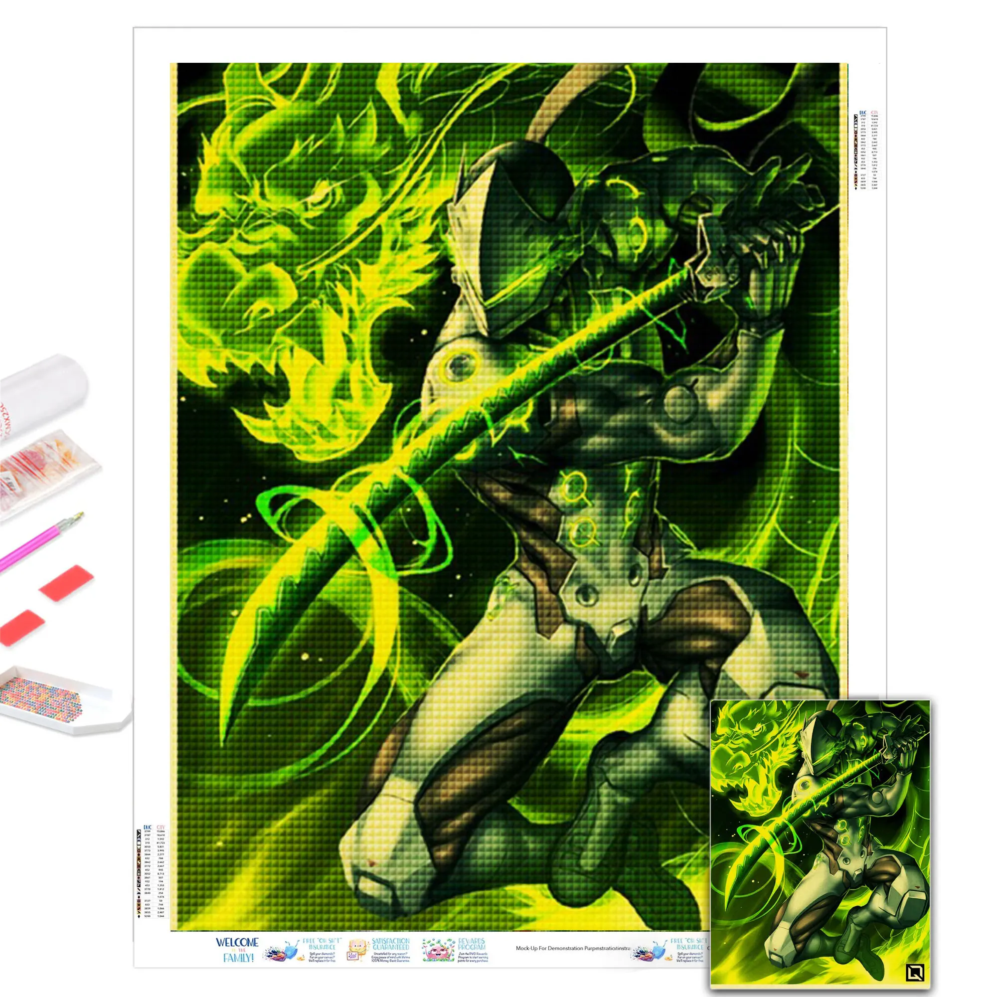 

Набор для алмазной вышивки «сделай сам», картина из аниме «Overwatch» 5D, мозаика, искусственное украшение для стен дома