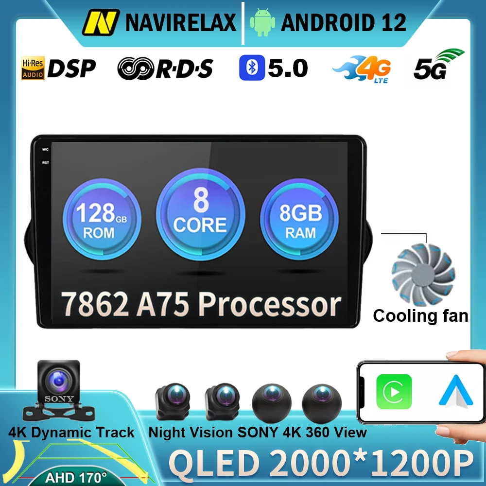 

Автомагнитола на Android 12 для FIAT EGEA TIPO 2015-2018, автомобильный радиоприемник, мультимедийный видеоплеер, QLED аудио стерео 2 Din GPS Carplay DSP 4G + WIFI