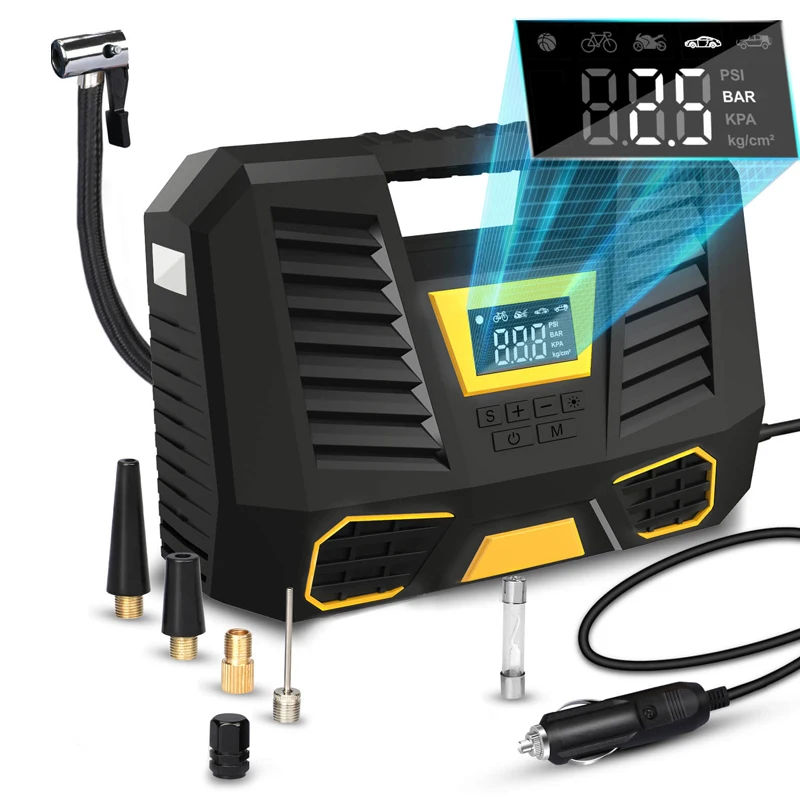 Car Tire Inflator Smart Measurable Tire Pressure Out Emergency Motorcycle Bicycle Electric Inflator