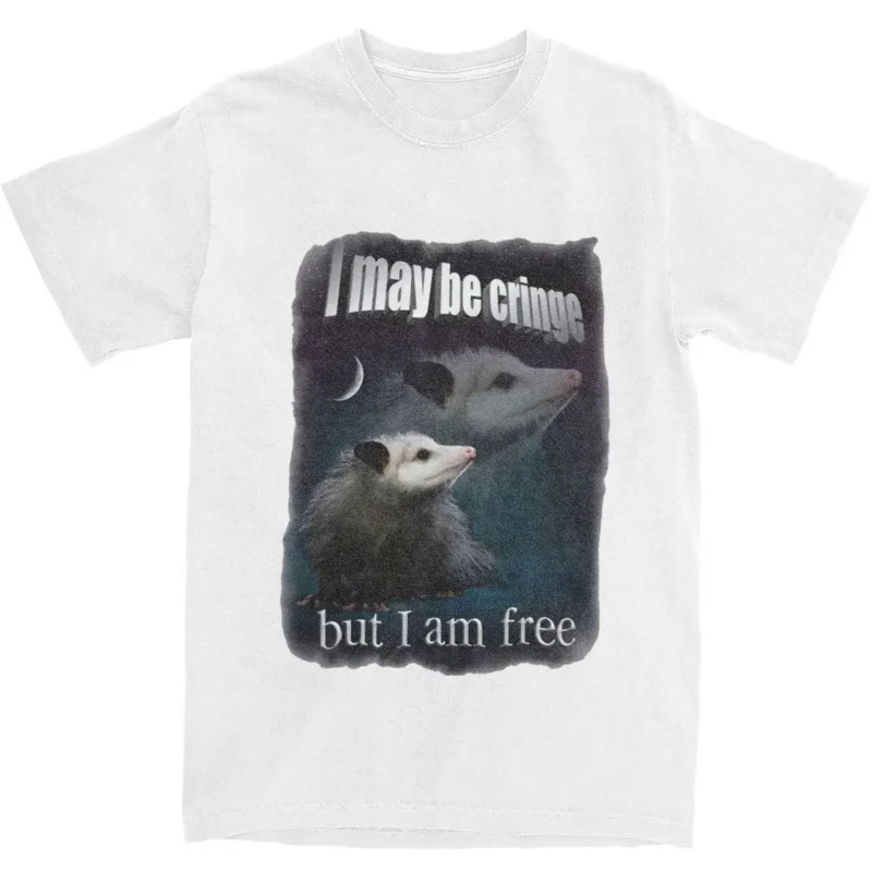 Мужские и женские футболки possum meme аксессуары Чистый хлопок топы повседневные