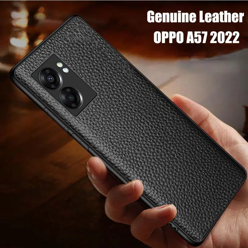 

Fundas For Oppo A57 2022 Genuine Leather Phone Case For OPPO A56 5G A36 A35 A32 A95 A93S Ace2 Shockproof Ultra Slim Phone Cover