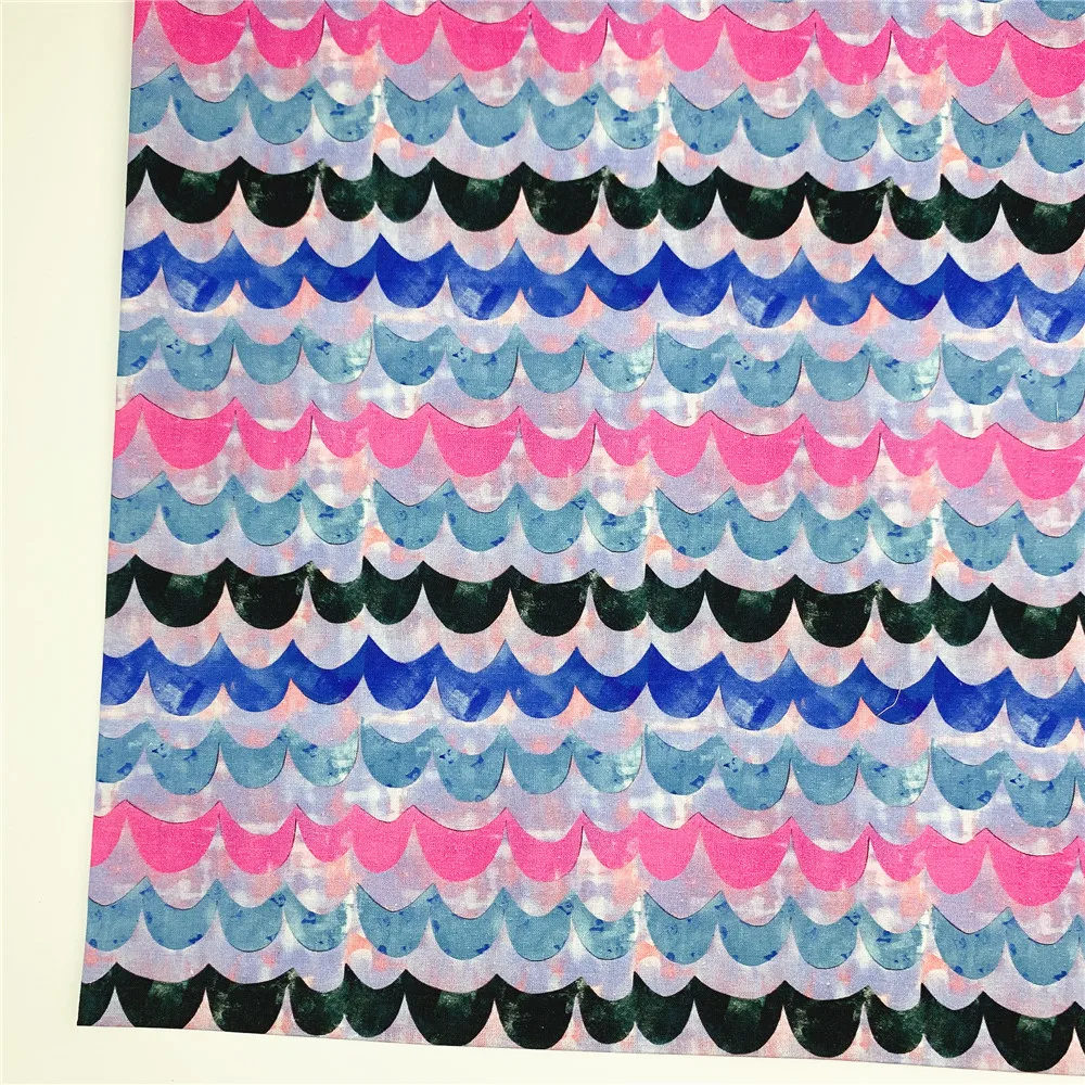 Wide110 см Разноцветные перья рыба чешуя звездное небо 100% хлопок ткань лоскутное