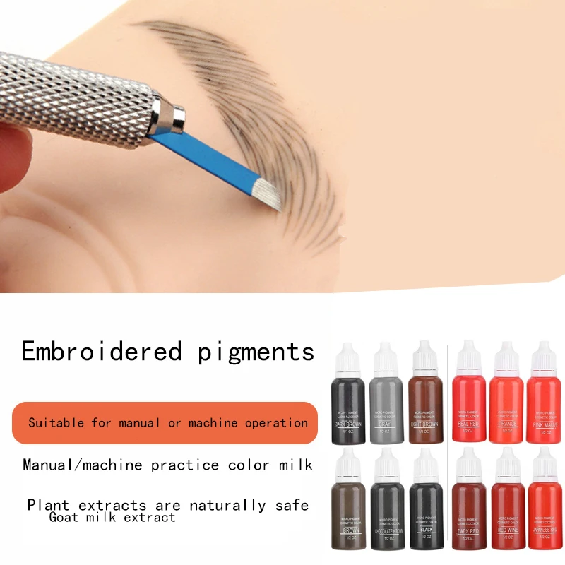 

Лидер продаж, 1 шт., микроблейдинг, Перманентный макияж, пигмент, профессиональные тату-чернила, натуральные растения, Перманентная подводка...