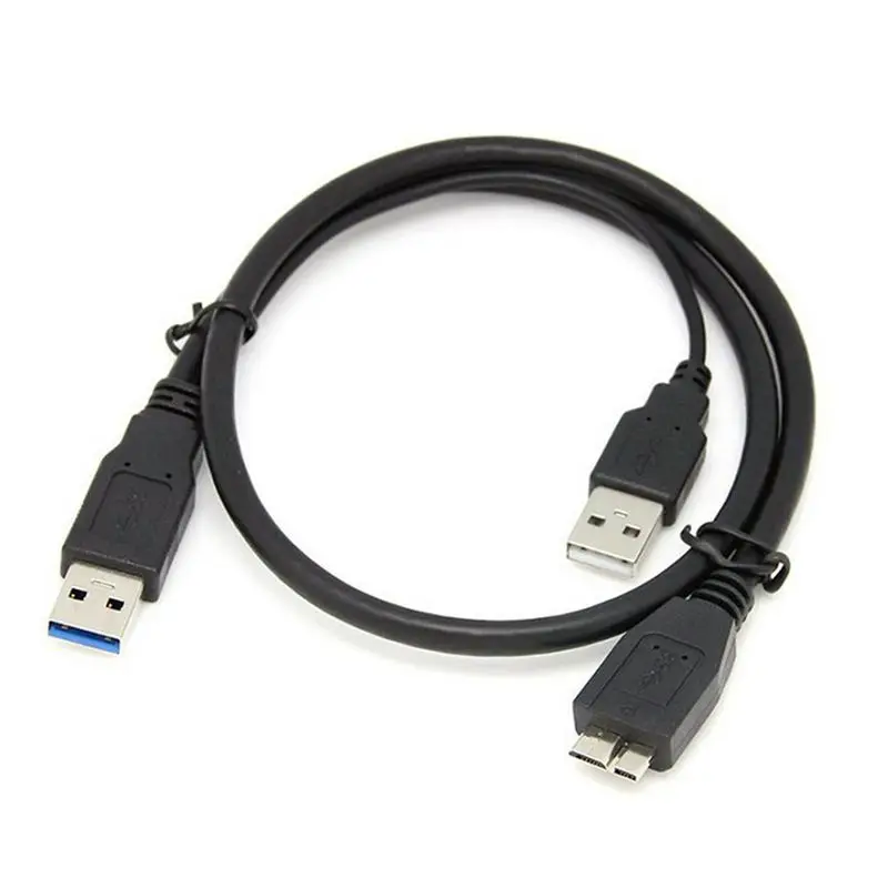 

USB 3,0 кабель для передачи данных для мобильного жесткого диска AM папа-Micro B папа двойная головка Y-образный вспомогательный источник питания Note3