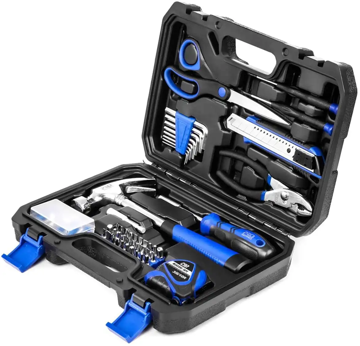49-Piece Small Home Tool Kit,  General Household Repair Tool Set with Tool Box Storage Case - Great Gift for Beginners