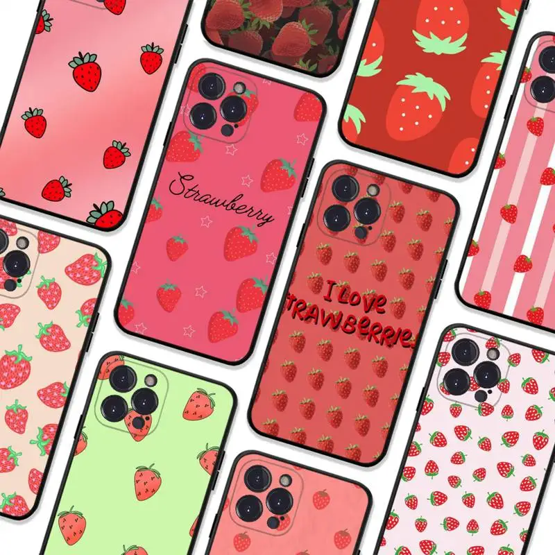 

MaiYaCa Fruit food strawberry Phone Case For iPhone 14 11 12 13 Mini Pro XS Max Cover 6 7 8 Plus X XR SE 2020 Funda Shell