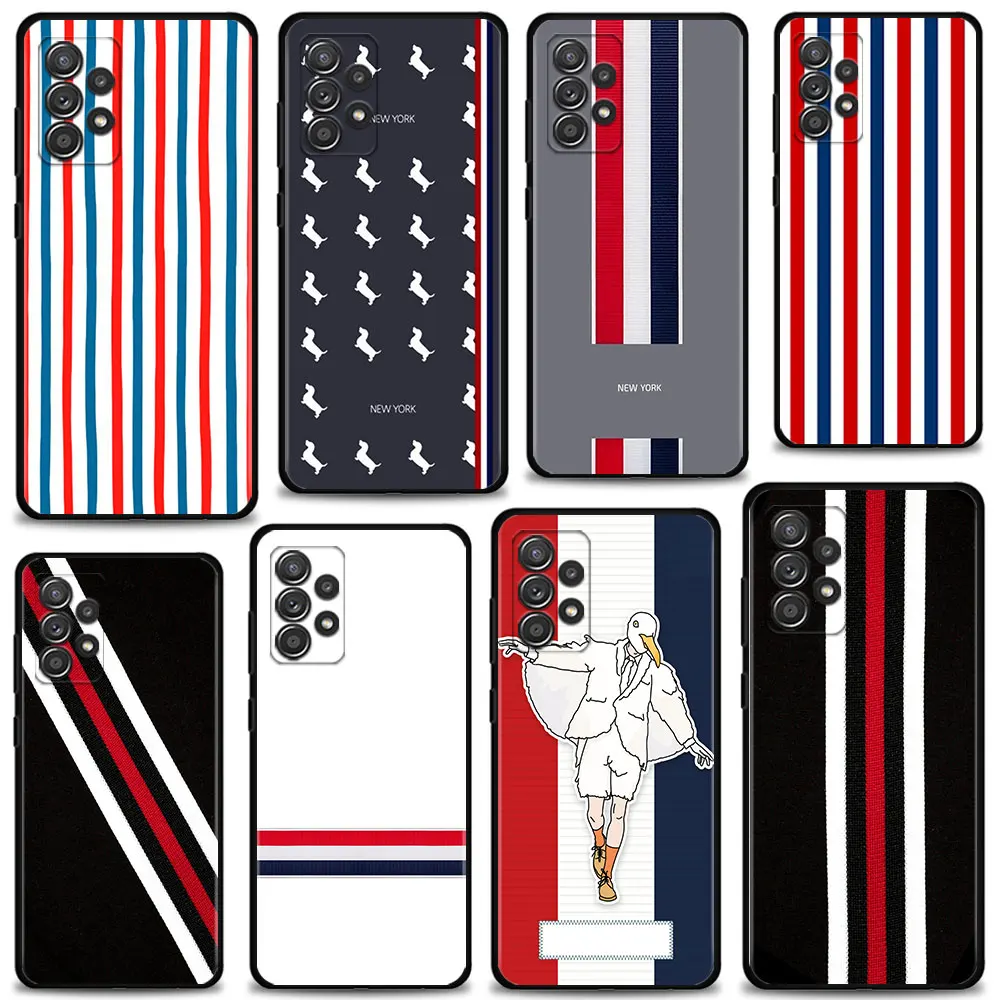 

For Samsung Galaxy A41 A02s A71 A52 A12 A72 A51 A31 A32 4G A21s A33 A03s A22 A23 A73 Back Phone Case Luxury brand Tom Brown
