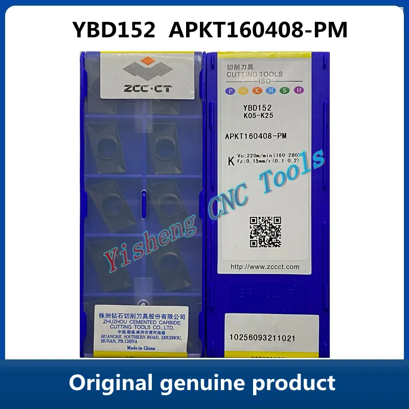 

ZCC CT YBD152 APKT160408-PM APKT 160408 PM diamond brand CNC alloy blade APKT 160408 PM
