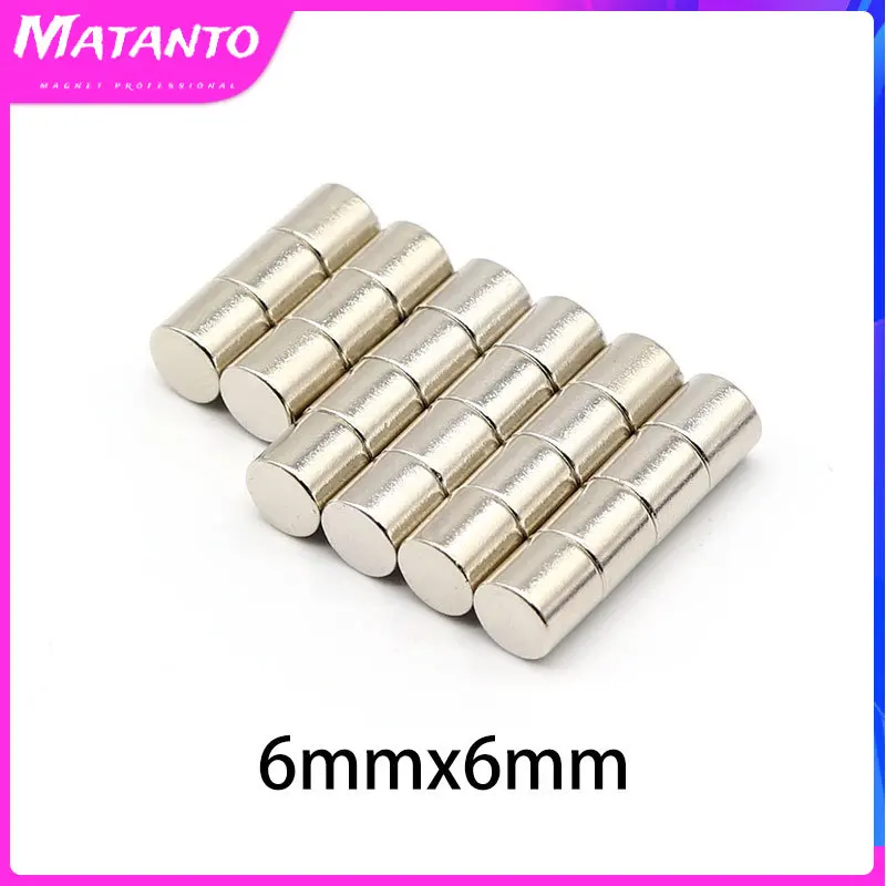 

20/50/100/150/200/300 шт. 6x6 мм круглый мощный магнитный магнит N35 Постоянный Неодимовый магнитный диск 6x6 мм 6*6 мм
