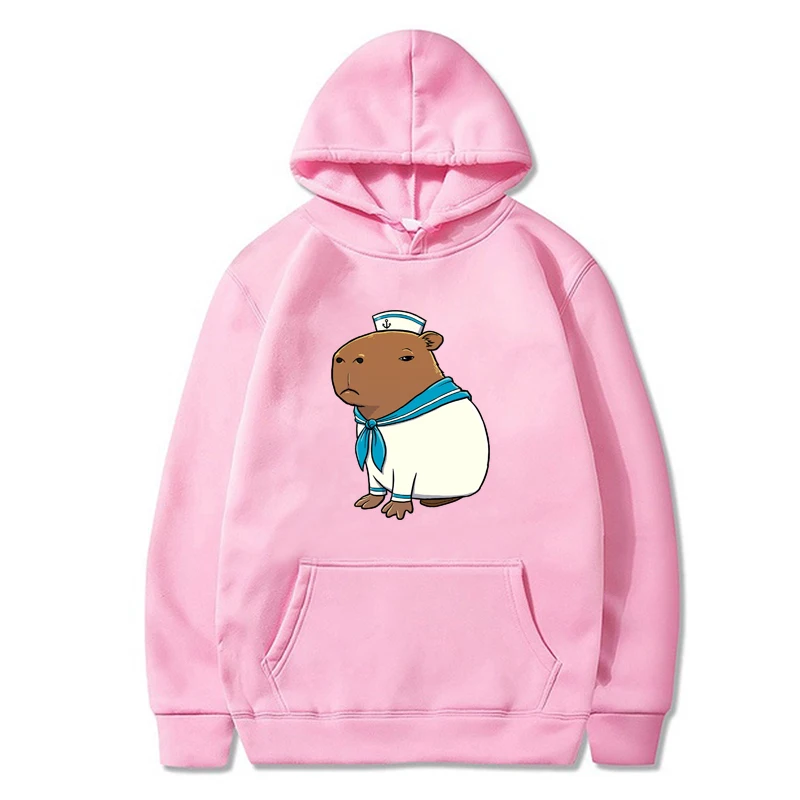 

Милые толстовки с капюшоном капибара Сейлор график костюм полицейского капибара Повседневный Женский свитшот с принтом женская уличная одежда с капюшоном