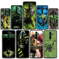 phone case for xiaomi redmi 9a 7a 9c 9t 9 10 7 6 8a case soft silicone cover marvel hero hulk for redmi k40s k50 pro shell coque