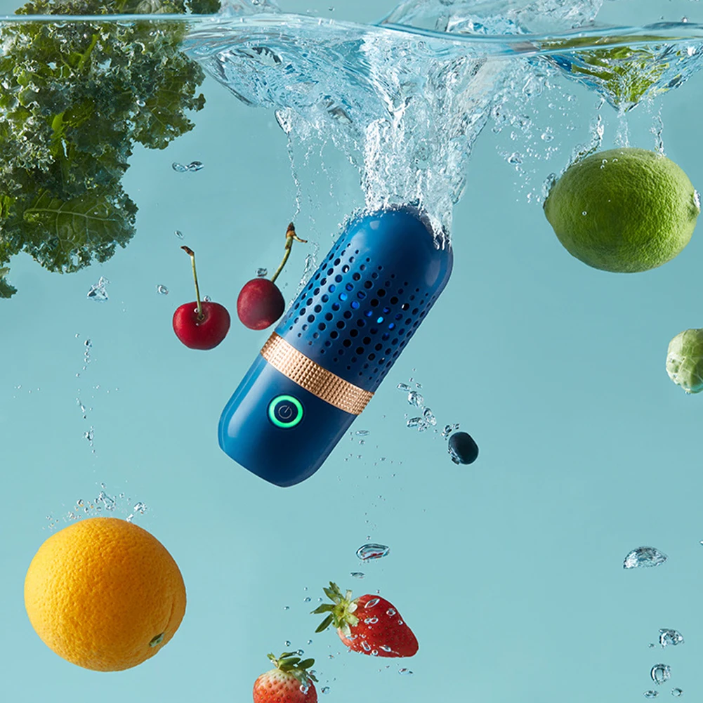 

Fruit and Vegetable Washing Machine Ultrasonic Fruit and Vegetable Cleaner Wireless Charging Waterproof Portable for Home Travel
