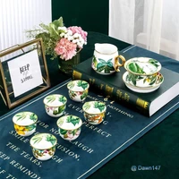 tropical rain forest series european kungfu tea set light luxury high end business office gifts